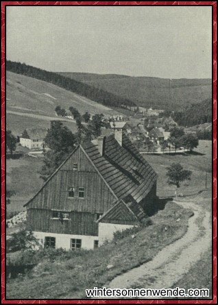 Dorf Moldau im Erzgebirge