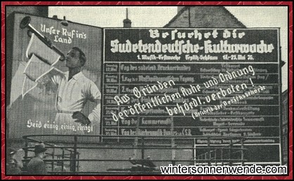 Die Sudetendeutsche Kulturwoche - verboten.