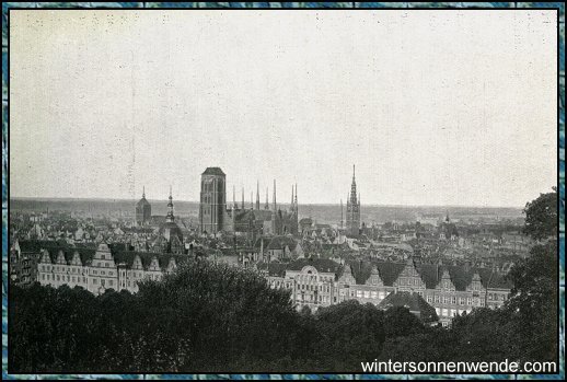 Blick auf Danzig vom Bischofsberg im Jahre 1931