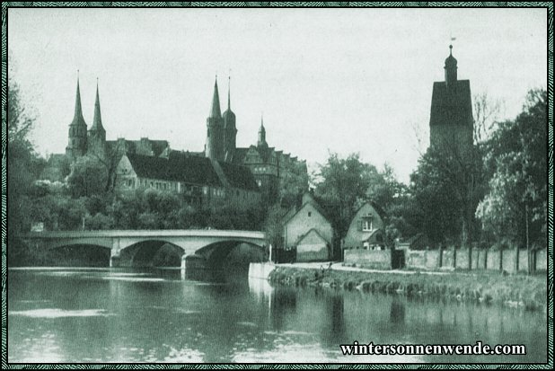 Merseburg. Der Dom und das Schloß an der Saale.