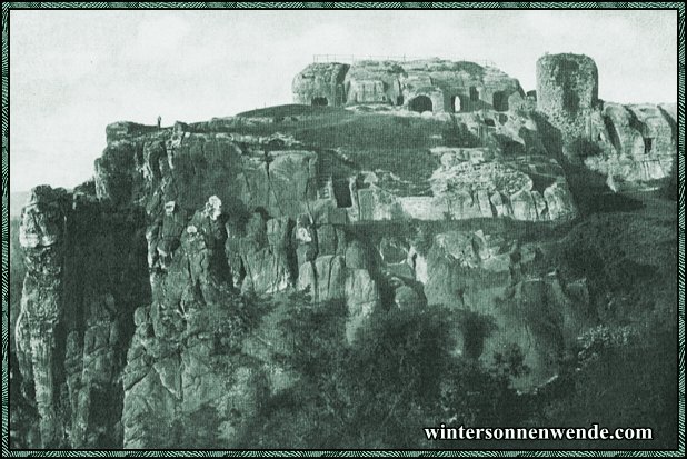 Burgruine Regenstein bei Blankenburg, Harz.