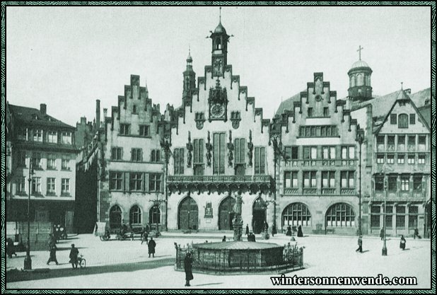 Frankfurt am Main. Der Römer, das alte Rathaus.