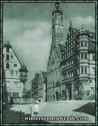 Rothenburg ob der Tauber. Das Rathaus.