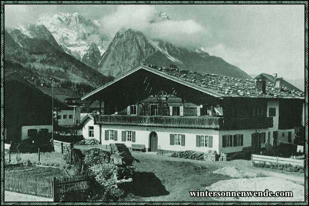 Garmisch. Oberbayrisches Bauernhaus.