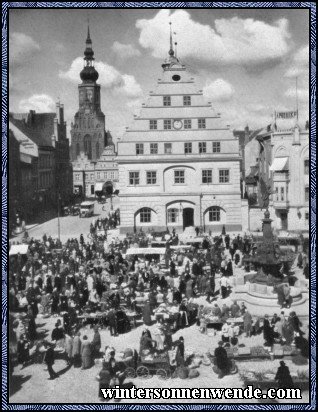 Markttag in Greifswald.