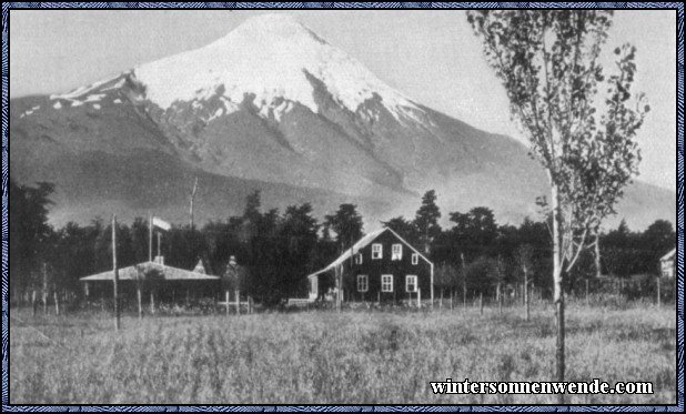 Deutsche Farm in Chile am Fuß des Vulkans Osuna.