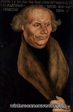 Gemälde von Lukas Cranach d. Ä.: Luthers Vater.