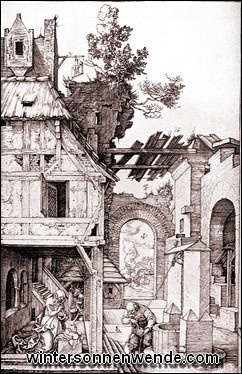 Albrecht Dürer: Geburt Christi. Kupferstich, 1504.