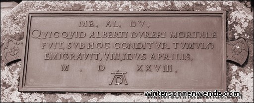 Grab Albrecht Dürers auf dem Johannisfriedhof in Nürnberg.