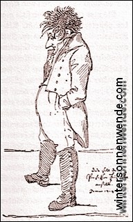 Fichte. Karikatur von Gottfried Schadow.