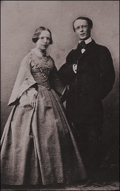 Conrad Ferdinand Meyer mit seiner Schwester Betsy, um 1855.