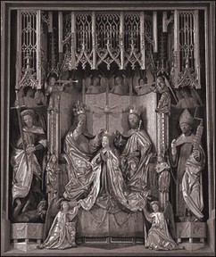 Altar in der Alten Grieser Pfarrkirche in Bozen, Südtirol.