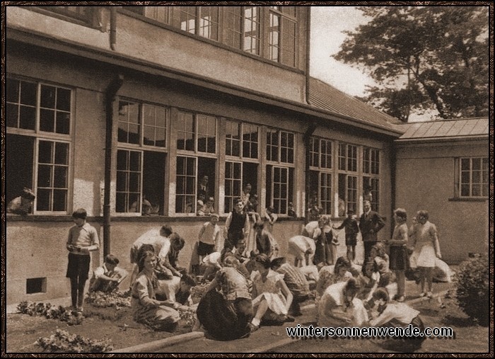 Schulgarten in der deutschen Schule in Tokio.