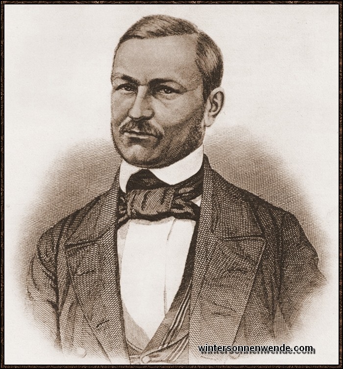 Heinrich Barth, *1821 in Hamburg, †1865 in Berlin. Reisen durch das Innere
Afrikas und streng sachliche Forschungsberichte machten den zielsicheren Einzelgänger
zu einer erdkundlichen Autorität.