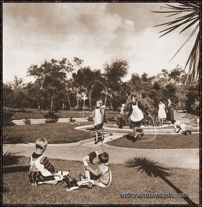 Garten eines deutschen Waisenhauses in der Vlakte, Südafrika.