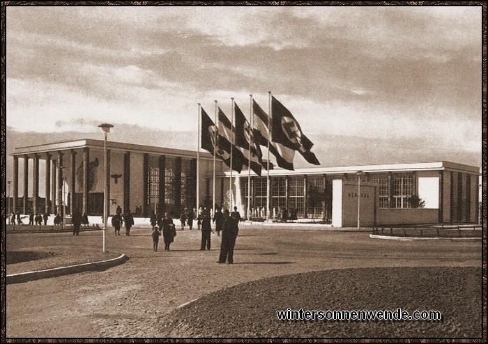 Der deutsche Pavillon auf dem Messegelände von Belgrad.