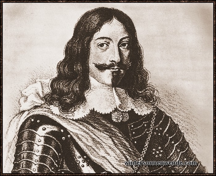 Christof Martin Freiherr von Degenfeld, *1599 zu Eybach in Württemberg,
†1653 zu Eybach in Württemberg. Schwedischer Reiteroberst im 30jährigen
Kriege, im Dienste der Republik Venedig Generalgouverneur von Albanien und Dalmatien,
gefeierter Türkenbesieger.