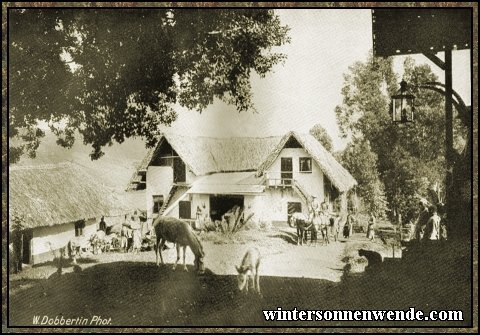 Farm in Wuga, Usambara, Deutsch-Ostafrika.