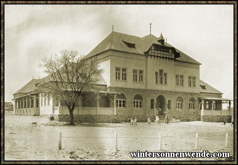 Volksschule in Windhuk, Deutsch-Südwestafrika.