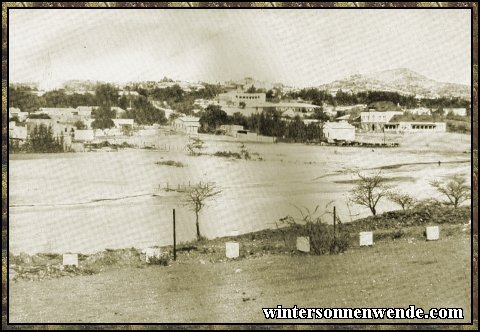 Ansicht von Windhuk, Deutsch-Südwestafrika.