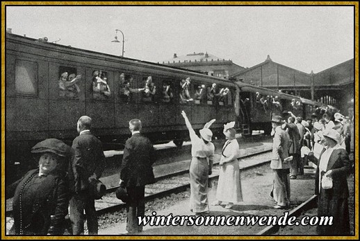 Abschied auf dem Staatsbahnhof in Wien