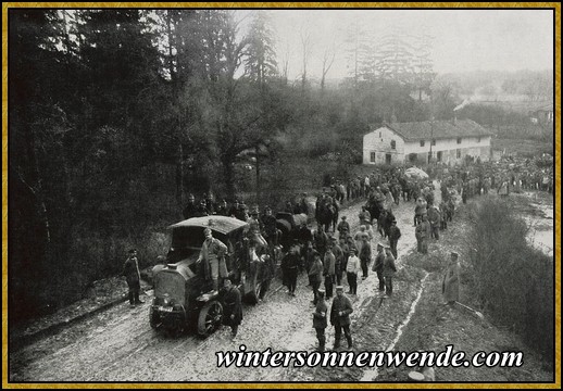 K. u. k. Motorbatterie in den Ardennen.