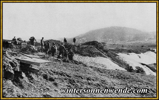 Schützengräben der Kaiserjäger in
Westgalizien.