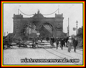 Aufhebung der französischen Sperre an der Ludwigshafener Rheinbrücke.