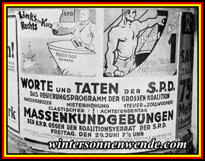 Zwei feindliche Brüder im Wahlkampf: Sozialdemokraten und Kommunisten.