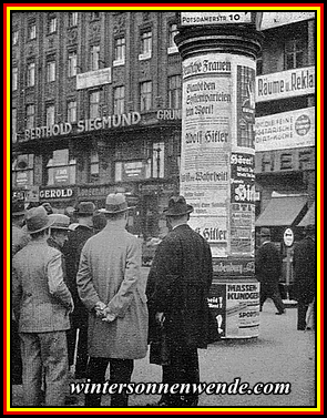 Nationalsozialistische Wahlplakate zur Reichspräsidentenwahl 1932.