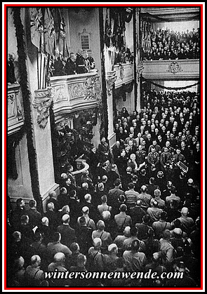 Hindenburgs Ansprache in der Potsdamer Garnisonkirche, 21. März 1933.