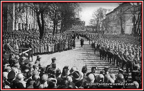 Vorbeimarsch der SA. vor Hindenburg.