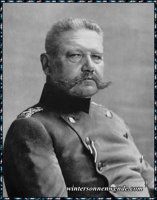 Generalfeldmarschall von Hindenburg.