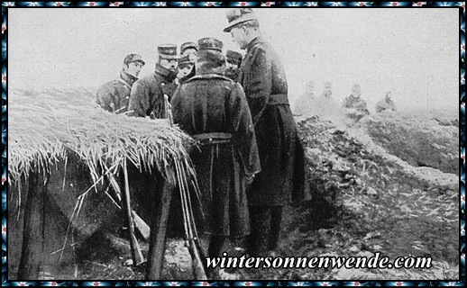 König Albert von Belgien an der Front.