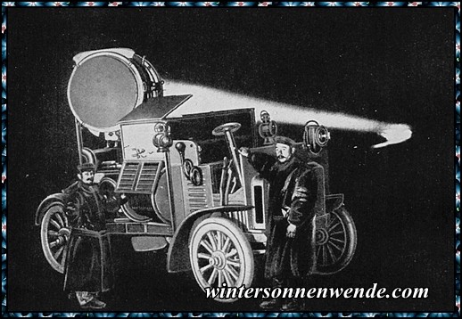 Französischer Automobil-Scheinwerfer.