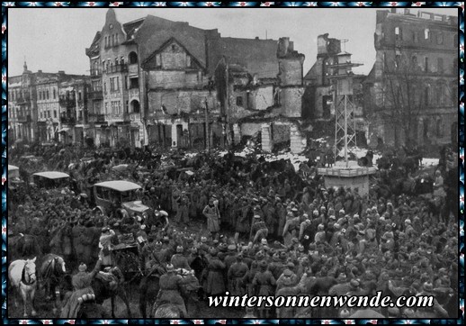 Rede Sr. Majestät des Kaisers auf dem Marktplatz des
zurückeroberten Lyck.