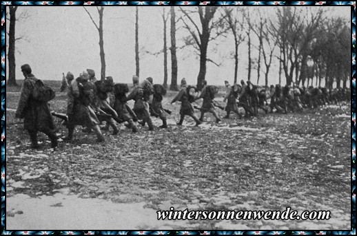 Schwarmlinie des Kopal-Jäger-Regiments an der Nida.