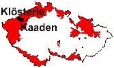 Lage von Klösterle und Kaaden