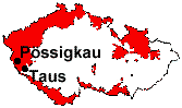 Lage von Pössigkau und Taus