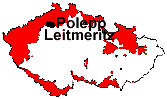 Lage von Polepp und Leitmeritz