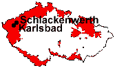 Lage von Schlackenwerth und Karlsbad