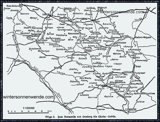 Zum Vormarsch von Lemberg bis Cholm - Lublin