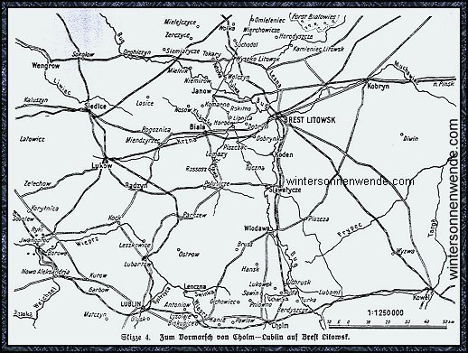 Zum Vormarsch von Cholm - Lublin auf Brest Litowsk