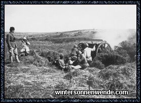 Türkische Batterie in Feuerstellung.