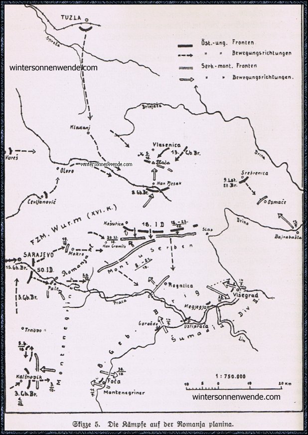 Die Kämpfe auf der Romanja planina