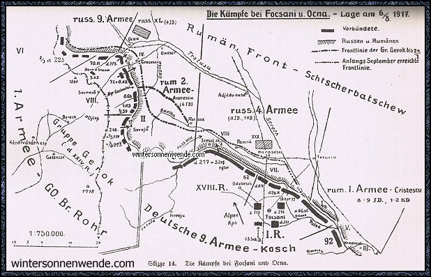 Kämpfe bei Focsani und Ocna.