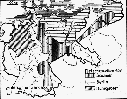 Die Fleischversorgung der drei größten deutschen Industriegebiete