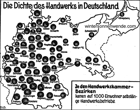 Die örtliche Verteilung des Handwerks