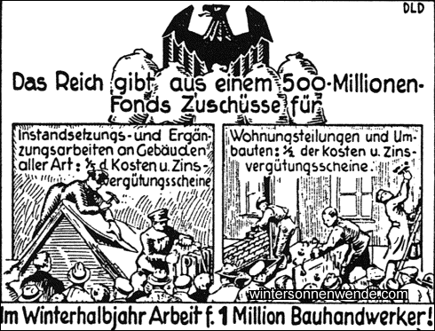 Reichszuschüsse für Instandsetzungsarbeiten