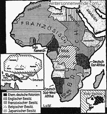 Die ehemaligen deutschen Kolonien unter fremder Mandatsherrschaft